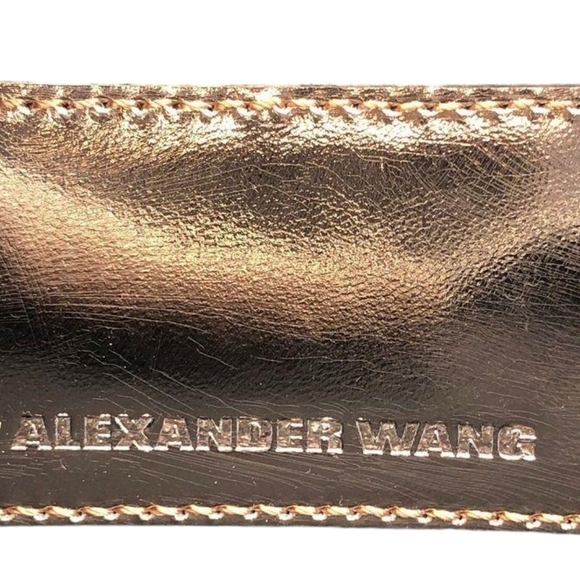ALEXANDER WANG ADRIEL Metallic Rose Gold Leather CLUTCH - Picture 10 of 10